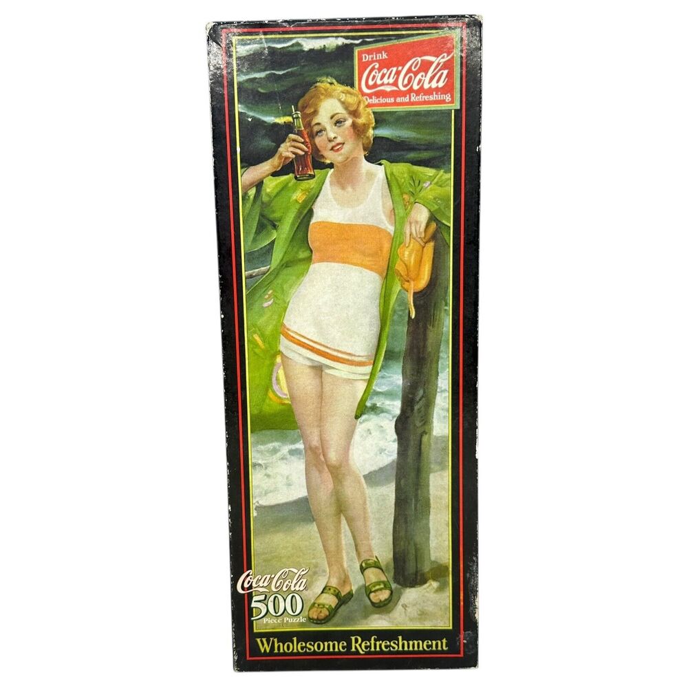 1999 Coca Cola 500 Piece Puzzle “Wholesome Refreshment” Vintage Pinup NEW‎